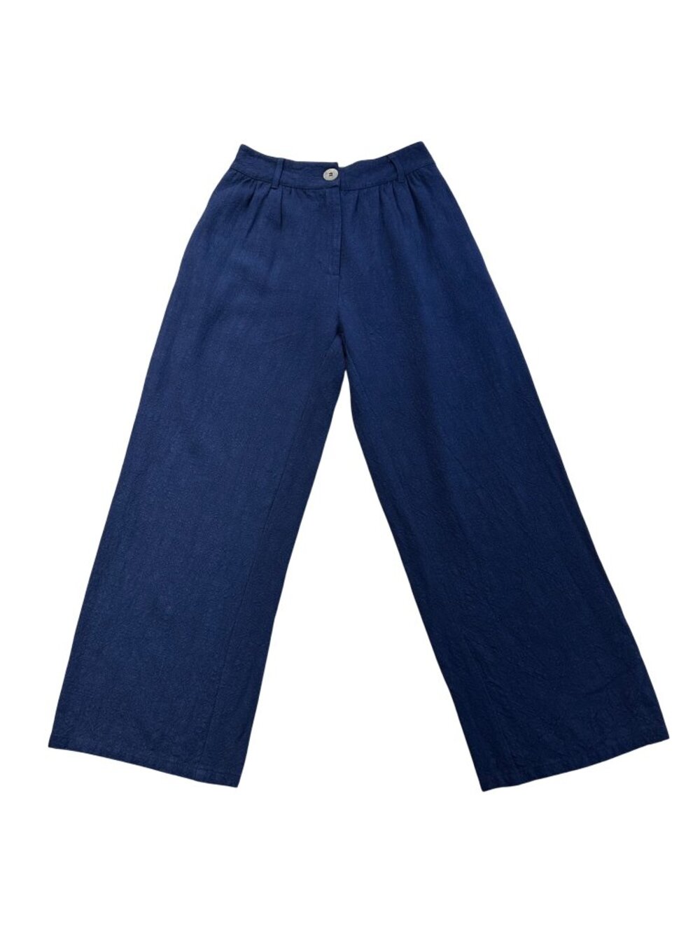 Fashion Brand Company Linen Cotton? Wide Leg Trouser Pants Size Small Blue